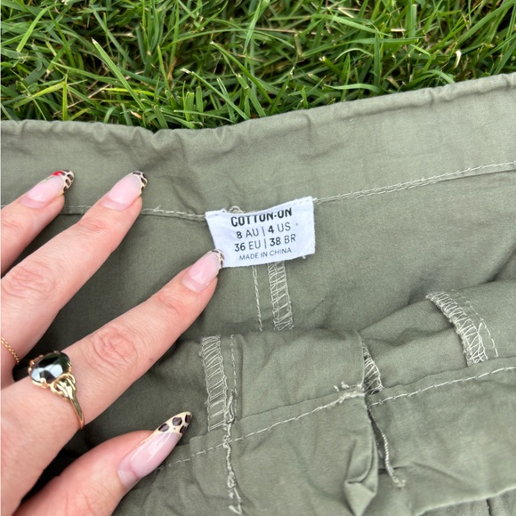 Green cargo maxi skirt - Picture 4 of 4